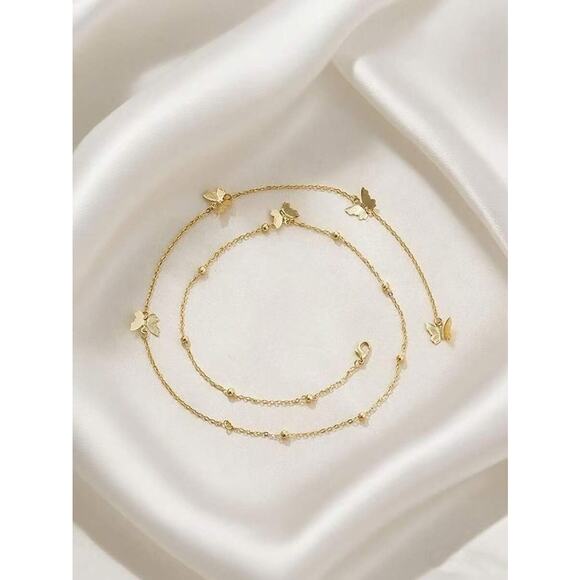 Elegant, Chic, Dainty Butterfly Necklace & Statement Body Chain [One Size] - Picture 3 of 4